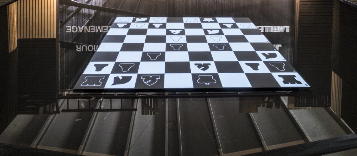 Digitales Schachbrett auf der Documenta 2017