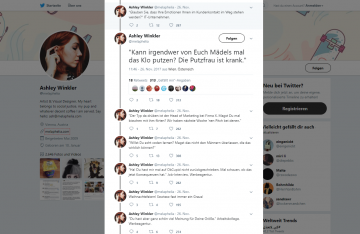 Twitter-Account zum Artikelthema Sexismus im Job: Ashley Winkler twittert für mehr Gleichberechtigung