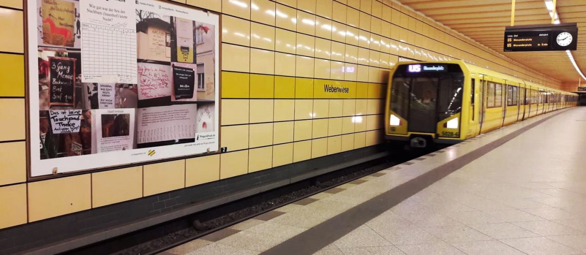 U-Bahn Weberwiese Zettelausstellung